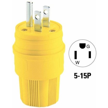 EATON WIRING DEVICES Grounded Watertight Plug 14W47-K